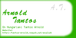 arnold tantos business card